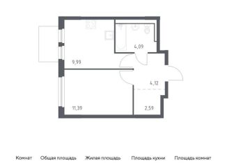 Продается однокомнатная квартира, 32.2 м2, Ленинградская область