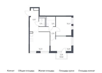 Продаю 2-комнатную квартиру, 50.5 м2, Ленинградская область