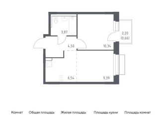 Продается однокомнатная квартира, 35.3 м2, Москва, жилой комплекс Новое Внуково, к28