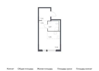 Продажа квартиры студии, 26.1 м2, деревня Новосаратовка