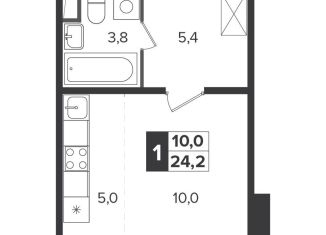 Продается квартира студия, 23.6 м2, поселок Битца, Южный бульвар, 6