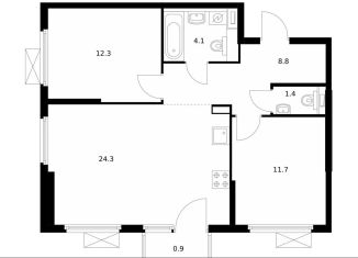 Продается 2-ком. квартира, 63.5 м2, Санкт-Петербург, Кантемировская улица, 11, Кантемировская улица