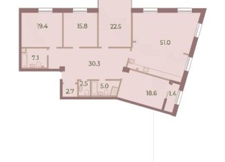 4-ком. квартира на продажу, 176.3 м2, Санкт-Петербург, Петровский проспект, 11к2, метро Крестовский остров