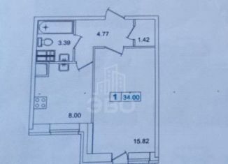 Продам однокомнатную квартиру, 33.3 м2, Кудрово, Европейский проспект, 14к3, ЖК Весна