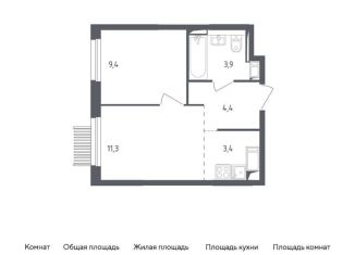 Продам 1-комнатную квартиру, 32.4 м2, Мытищи, жилой комплекс Мытищи Парк, к4