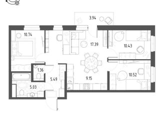 Продам 4-комнатную квартиру, 71.3 м2, Свердловская область