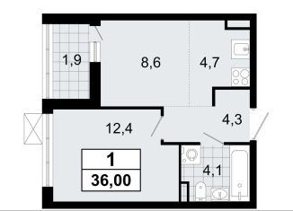 Продажа 2-ком. квартиры, 36 м2, Ленинградская область, микрорайон Южный, 3.2