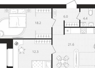 Продам 2-комнатную квартиру, 62.5 м2, посёлок Мичуринский, Выставочная улица