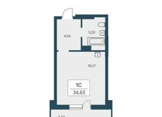 Продажа квартиры студии, 35 м2, Новосибирск, улица Зорге, 229/3