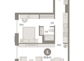 Продам однокомнатную квартиру, 53.7 м2, Москва, метро Бутырская