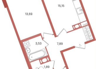 Продается 2-комнатная квартира, 56 м2, Ленинградская область