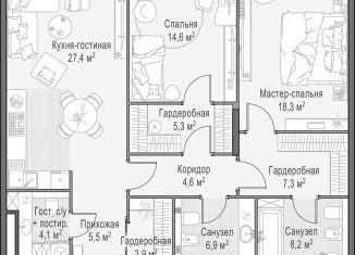 Продается 2-комнатная квартира, 106.7 м2, Москва, метро Беговая