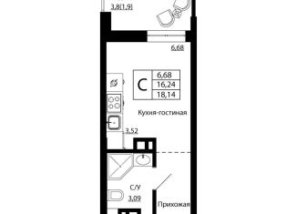 Продаю квартиру студию, 17.6 м2, Ростовская область