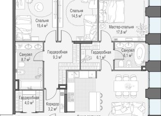 Продажа 3-комнатной квартиры, 135.4 м2, Москва, Пресненский район