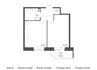 Продаю 1-ком. квартиру, 36.2 м2, Санкт-Петербург, муниципальный округ Рыбацкое, жилой комплекс Живи в Рыбацком, 5