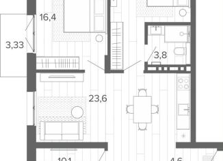 Продам четырехкомнатную квартиру, 83.5 м2, Барнаул, Змеиногорский тракт, 35Бк2, Центральный район