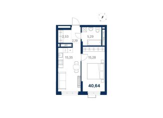 Продается 1-комнатная квартира, 40.6 м2, Екатеринбург, метро Ботаническая