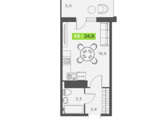 Продается квартира студия, 24.8 м2, Санкт-Петербург, Невский район, Русановская улица, 20к3