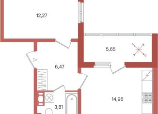 Продажа 1-комнатной квартиры, 40.3 м2, Ленинградская область