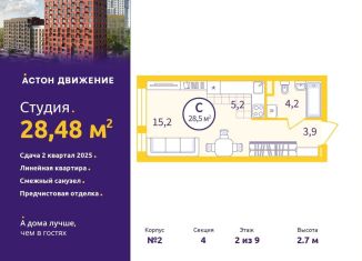 Продажа квартиры студии, 28.5 м2, Екатеринбург, Проходной переулок, 1А