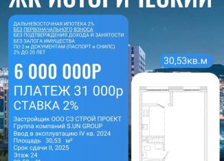 Продается 1-комнатная квартира, 30 м2, Владивосток, Снеговая улица