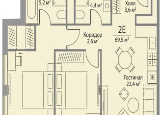 Продаю двухкомнатную квартиру, 69.5 м2, Москва, улица Лобачевского, 124к3А, ЗАО