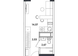 Продам 1-комнатную квартиру, 19.1 м2, Москва, Окружной проезд, 10Б, ЖК Измайловский Парк