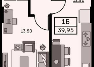 Продажа однокомнатной квартиры, 39.7 м2, Ростов-на-Дону, ЖК Сердце Ростова 2, улица Ларина, 45с11