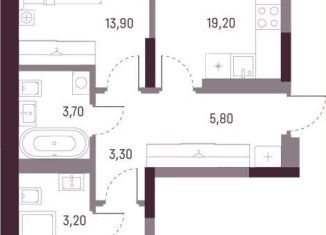 Продаю двухкомнатную квартиру, 67.5 м2, Екатеринбург, метро Чкаловская