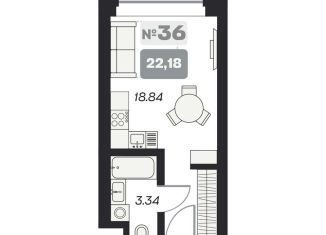 Продам квартиру студию, 22.2 м2, Новосибирск, метро Площадь Маркса, площадь Карла Маркса