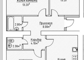 3-комнатная квартира на продажу, 88.1 м2, село Айша