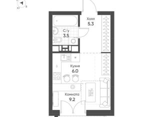 Продаю квартиру студию, 24.6 м2, Екатеринбург, метро Ботаническая