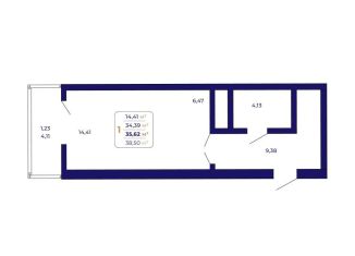 Продается 1-ком. квартира, 35.6 м2, Республика Башкортостан