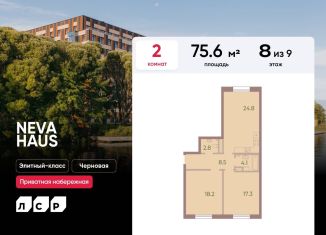 Продаю 2-ком. квартиру, 75.6 м2, Санкт-Петербург, метро Спортивная, Петровский проспект, 9к2