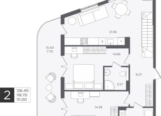 Продажа 2-ком. квартиры, 126.4 м2, Калининградская область, улица Нахимова