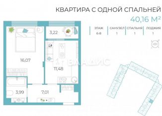 Продажа 1-комнатной квартиры, 40.2 м2, Тула, Самоварная улица, 10