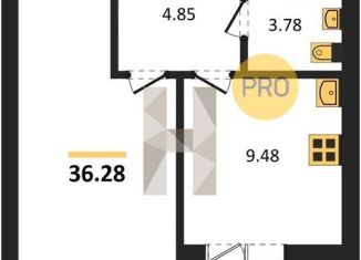 Продам 1-ком. квартиру, 36.3 м2, Воронеж, улица Курчатова, 26Б