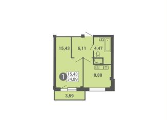 Продается 1-комнатная квартира, 34.9 м2, Архангельск, территориальный округ Майская горка