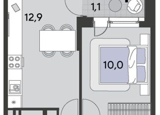 Продаю 1-ком. квартиру, 33.3 м2, Омск