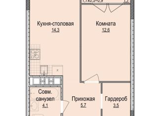 Продажа 1-комнатной квартиры, 40.2 м2, Удмуртия