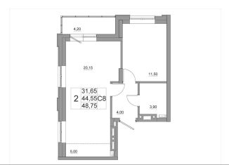 Продаю 1-ком. квартиру, 48.8 м2, Красноярск, Октябрьский район