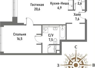 Продам двухкомнатную квартиру, 61.5 м2, Москва, ВАО, Рубцовско-Дворцовая улица, 4