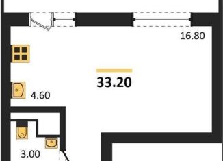 Квартира на продажу студия, 33.2 м2, Воронеж, Железнодорожный район