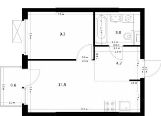 Продаю 1-ком. квартиру, 32.9 м2, Казань, улица Анаса Тазетдинова