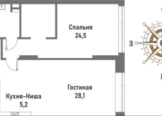 Продаю двухкомнатную квартиру, 74 м2, Москва, метро Семеновская, Рубцовско-Дворцовая улица, 4