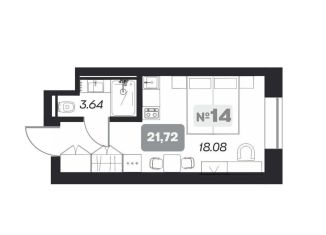 Продаю квартиру студию, 21.7 м2, Новосибирск, площадь Карла Маркса