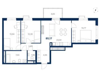 Продается 3-ком. квартира, 85.2 м2, Свердловская область