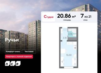 Продаю квартиру студию, 20.9 м2, Санкт-Петербург, метро Гражданский проспект, Ручьёвская дорога