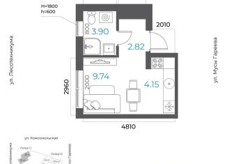 Продаю однокомнатную квартиру, 20.6 м2, Уфа