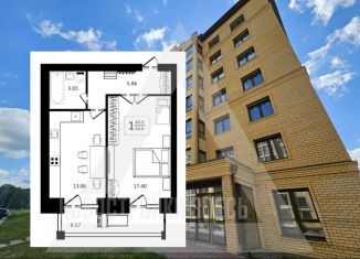 Продам однокомнатную квартиру, 39.9 м2, Владимирская область, Центральная улица, 20